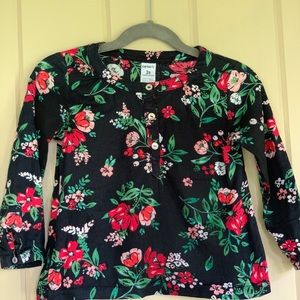 3T Girls Floral Tunic Blouse